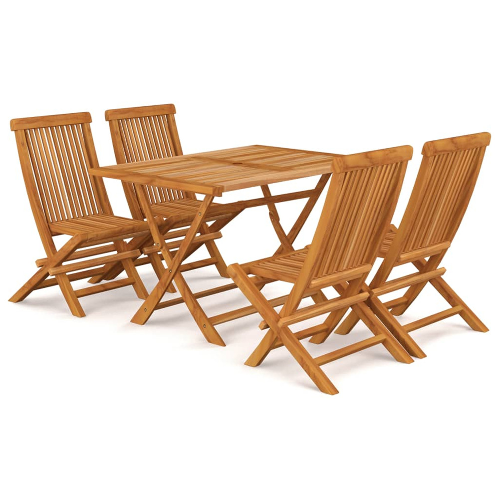Salon de jardin 5 pcs Bois de teck