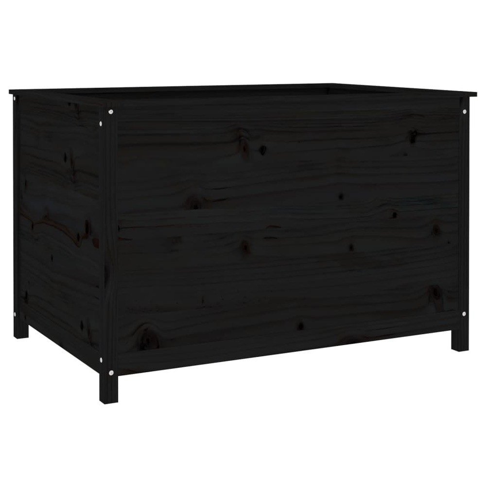 Jardinière bac lit surélevé plantes fleurs terrasse jardin de jardin 119,5 x 82,5 x 78 cm bois de pin massif noir
