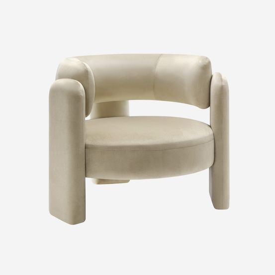 Fauteuil tripode en velours