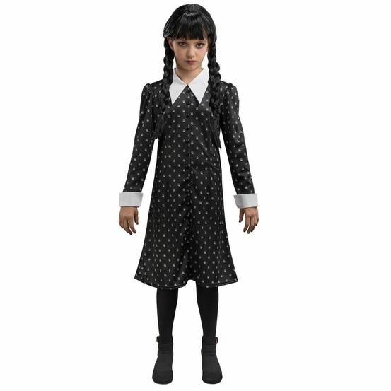 Robe noire mercredi addams 140 cm
