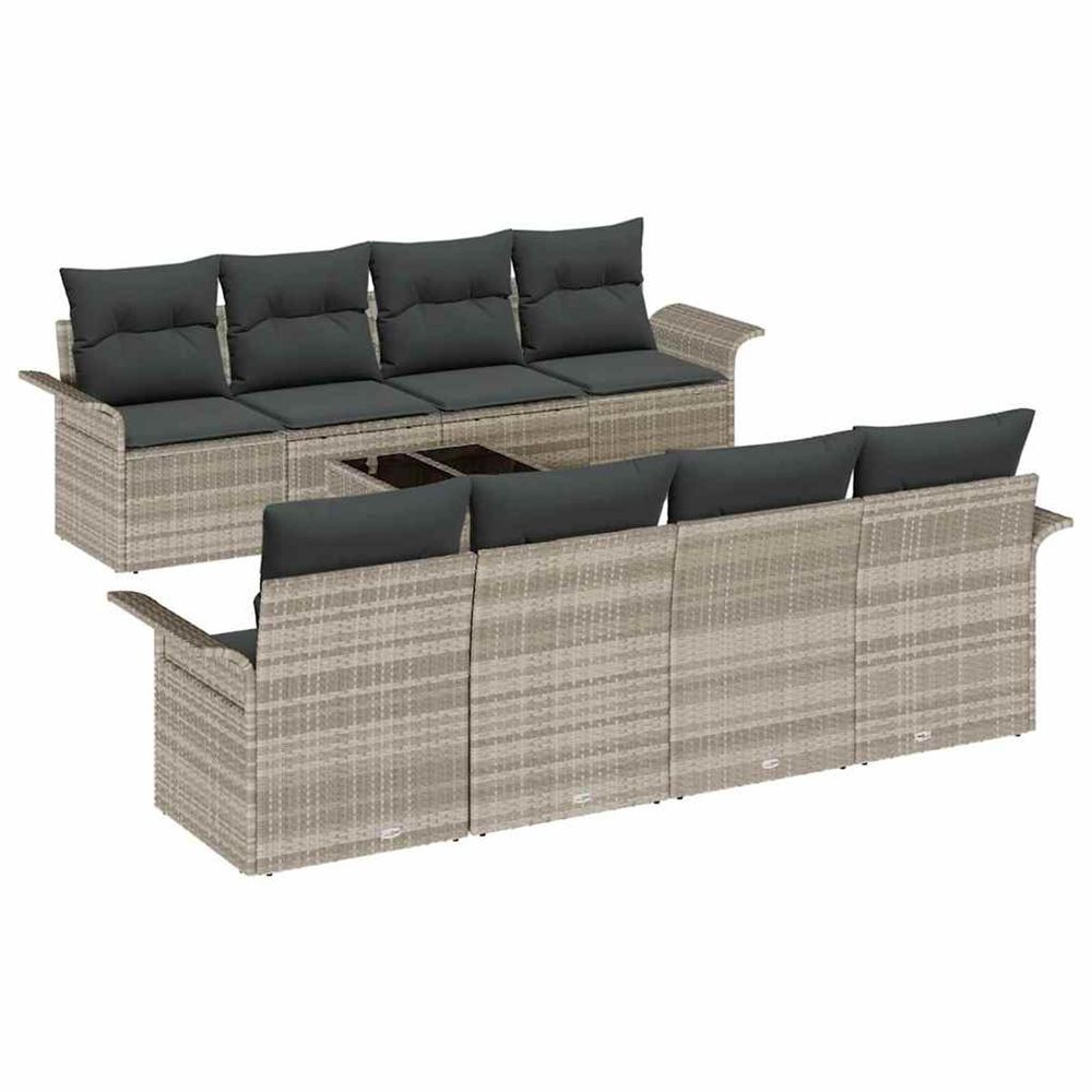 Ensemble de canapé de jardin 9 pc 8-nombre de places