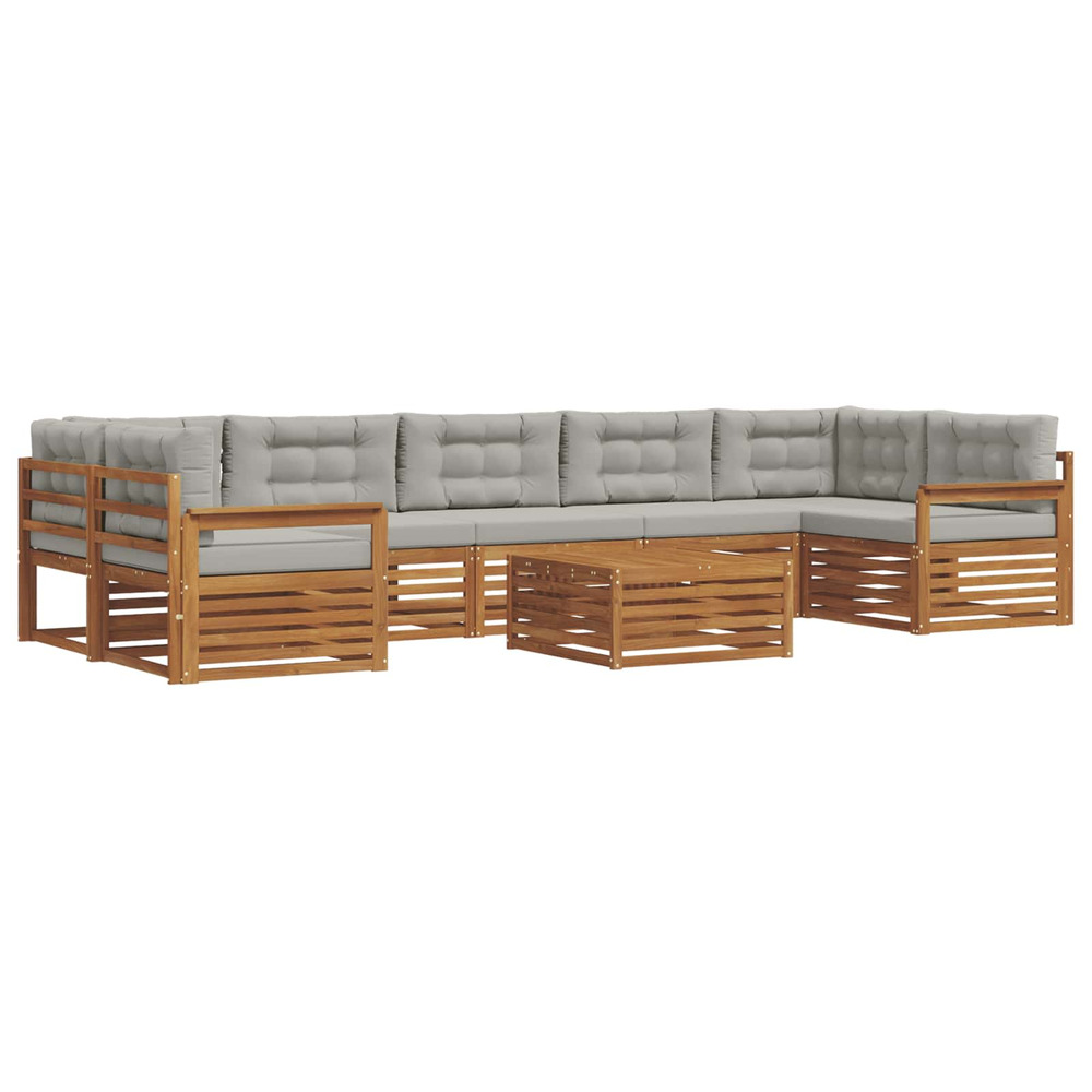 Ensemble de canapés d'extérieur 24 pcs gris naturel et clair