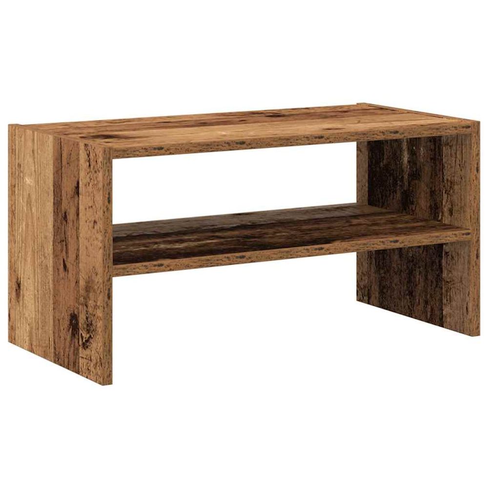 Étagère à chaussures empilable vieux bois 60x30x30,5 cm