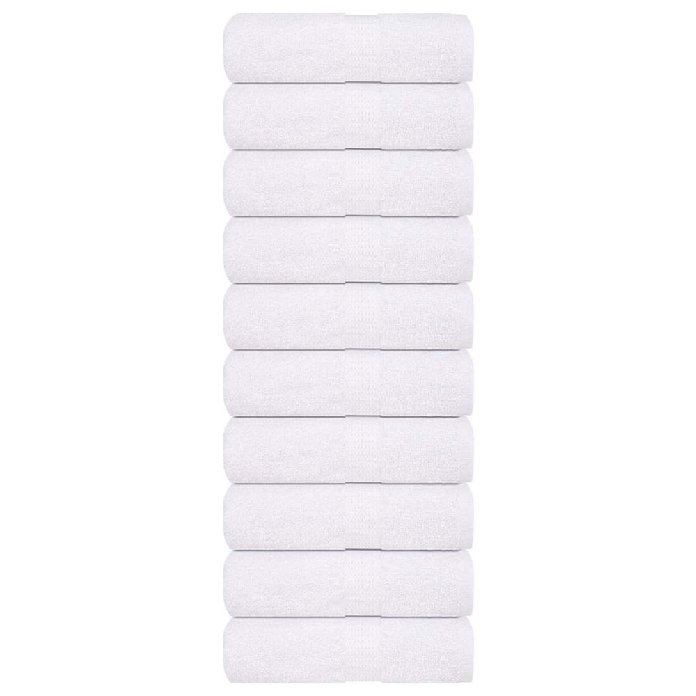 Gants de toilette 10 pcs frogn blanc 15x21 cm 100% coton