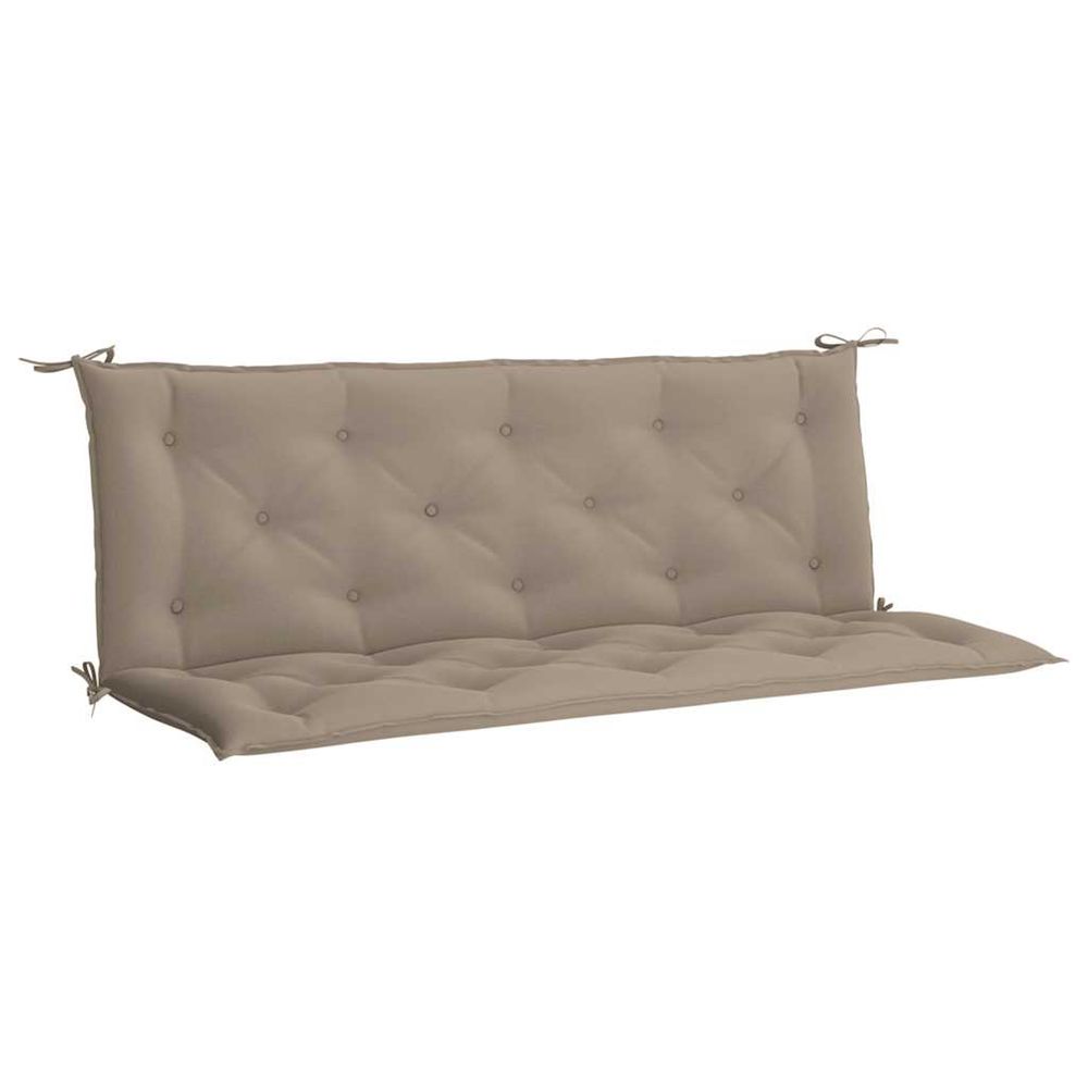 Coussin de banc de jardin taupe 150x(50+50)x7 cm tissu oxford
