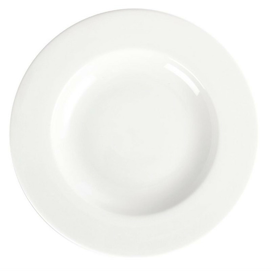 Assiettes à pâtes en porcelaine blanche 310 mm - lot de 4 - olympia