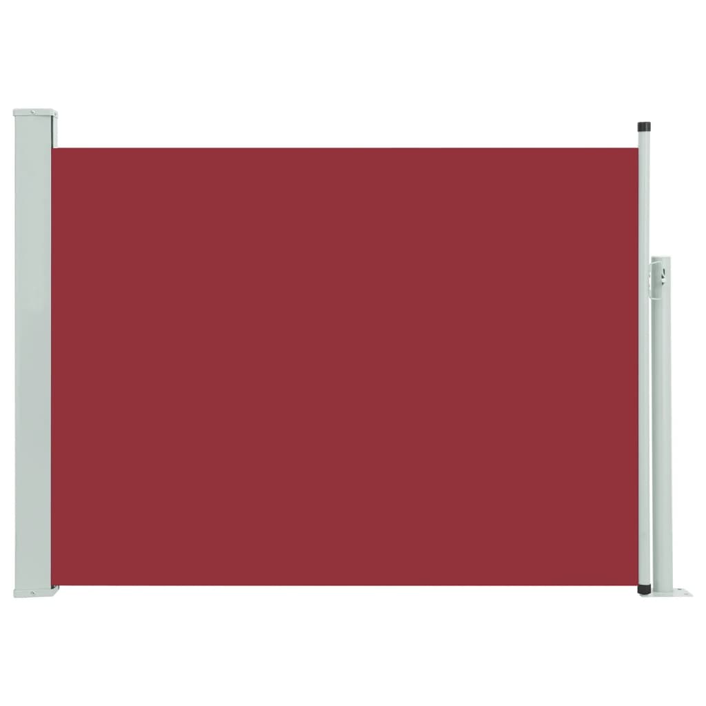 Auvent latéral rétractable de patio 120x500 cm rouge