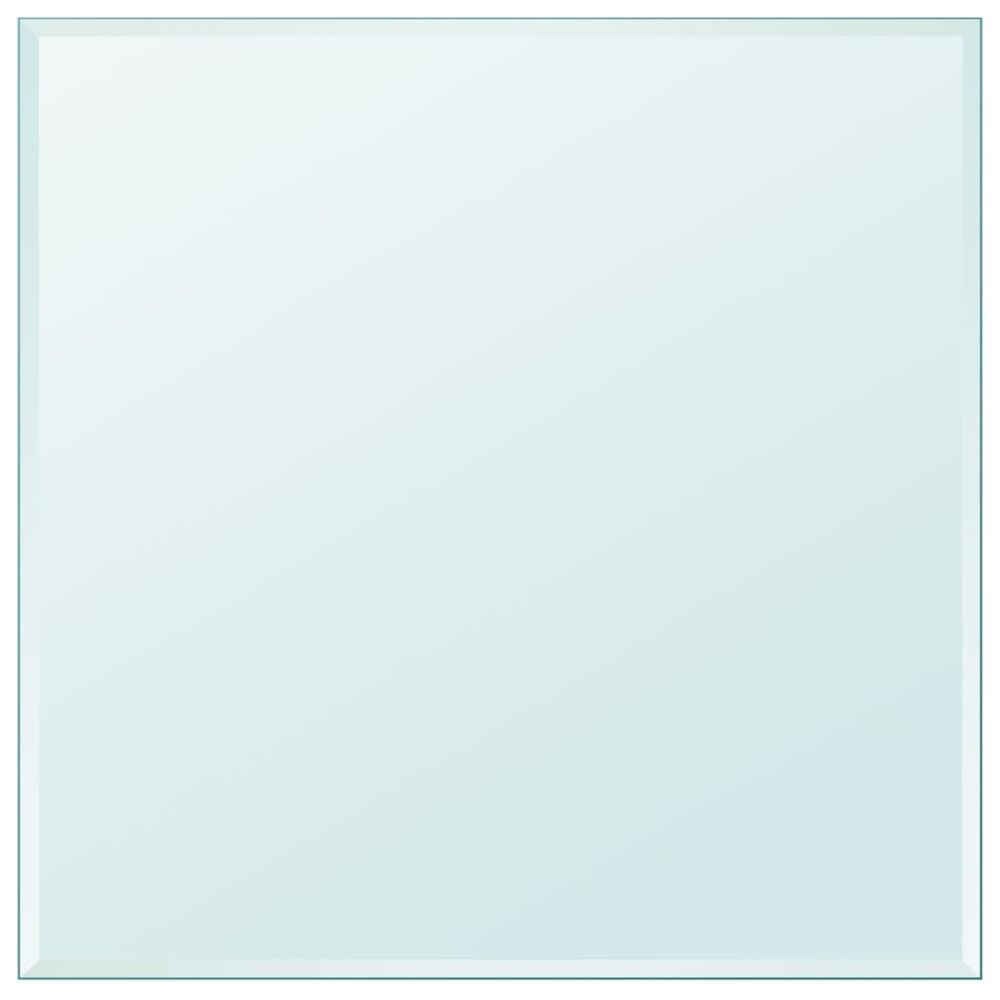 Dessus de table carré en verre trempé 800 x 800 mm