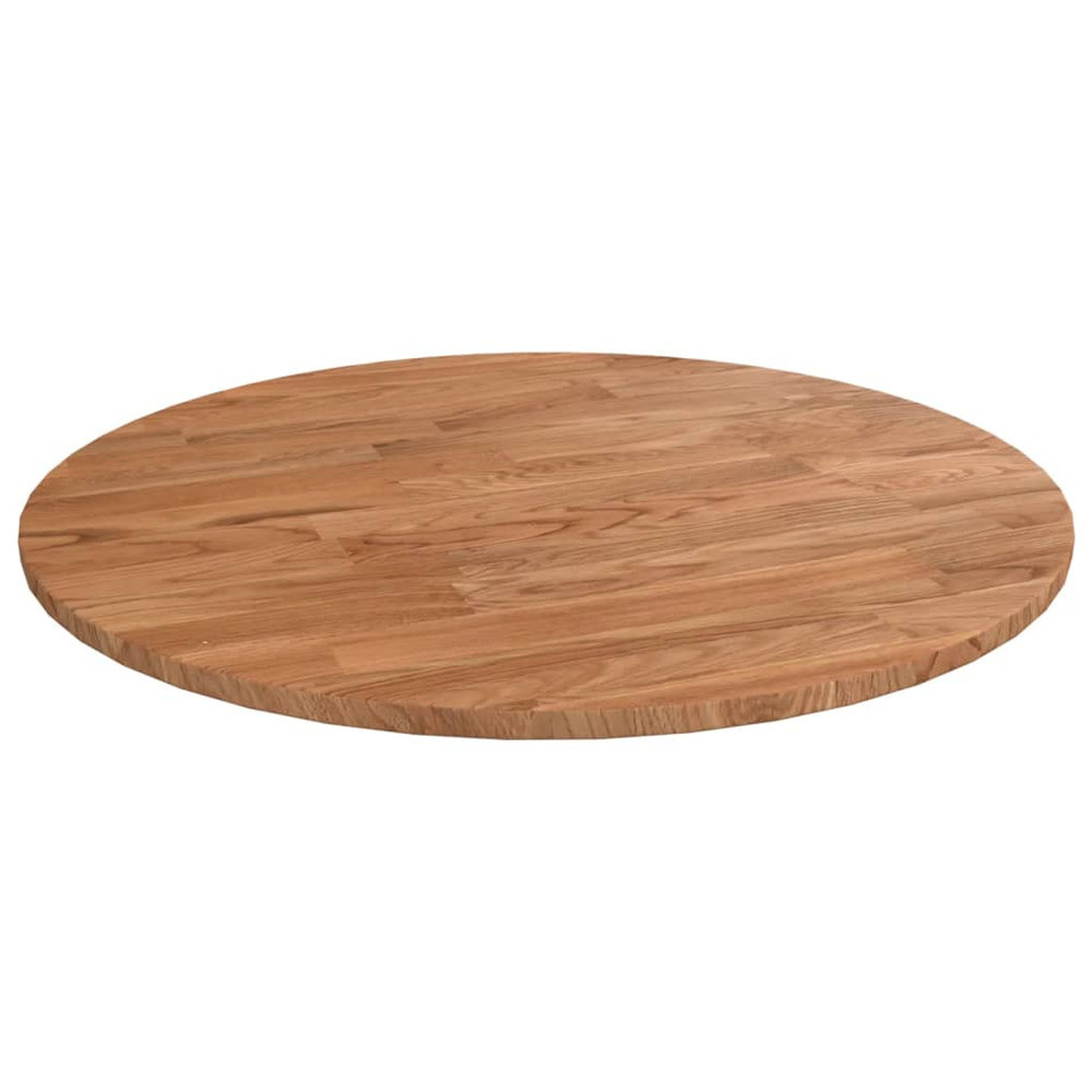 Dessus de table rond marron clair ø40x1,5 cm bois chêne traité