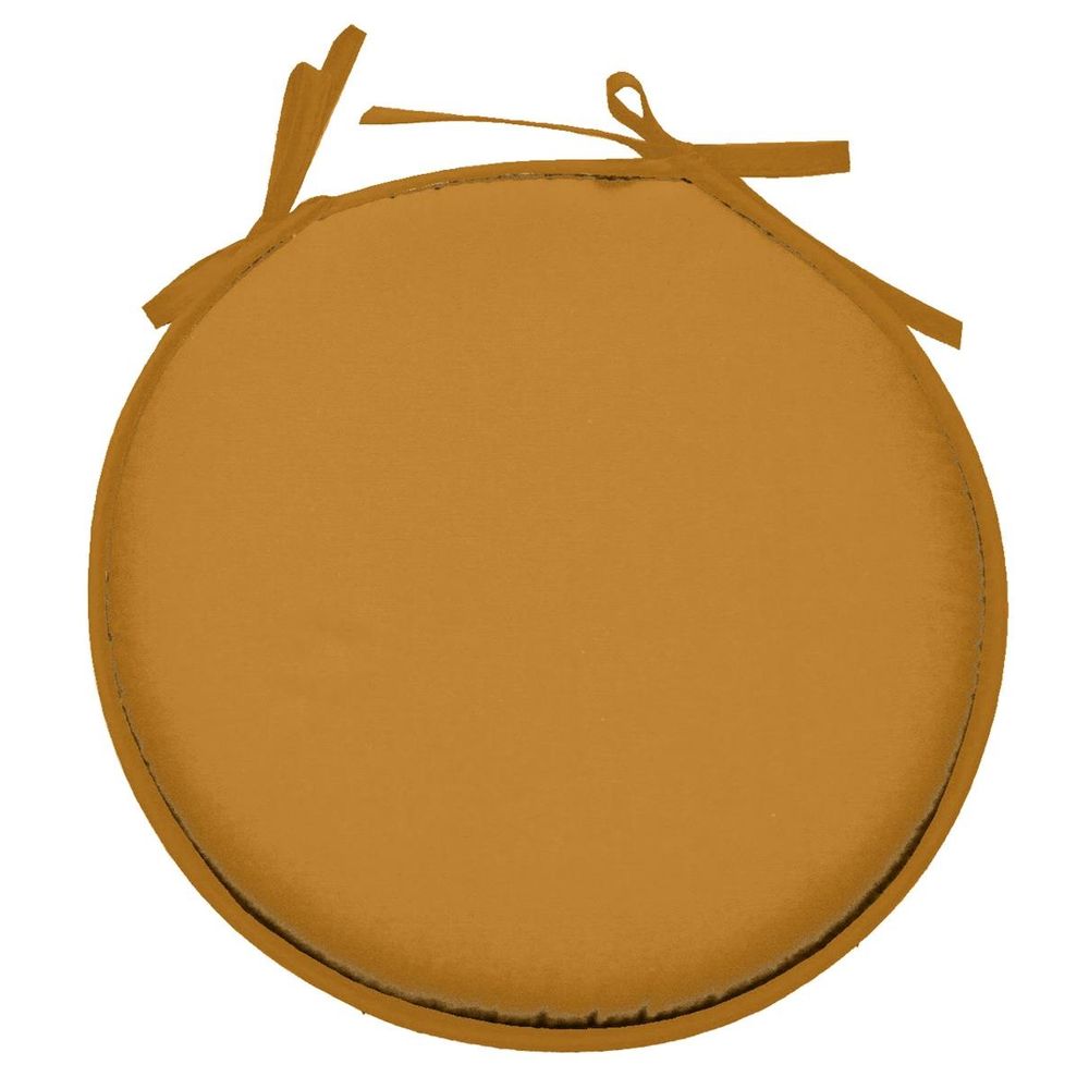 Galette ronde en polyester couleur uni