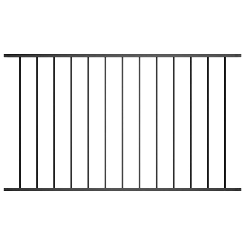 Panneau de clôture woerden en acier thermolaqué noir 1,7 m x 0,75 m