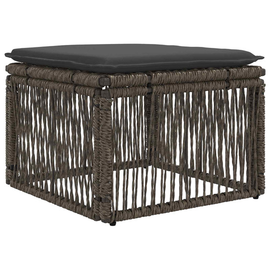 Tabouret gris polyrotin