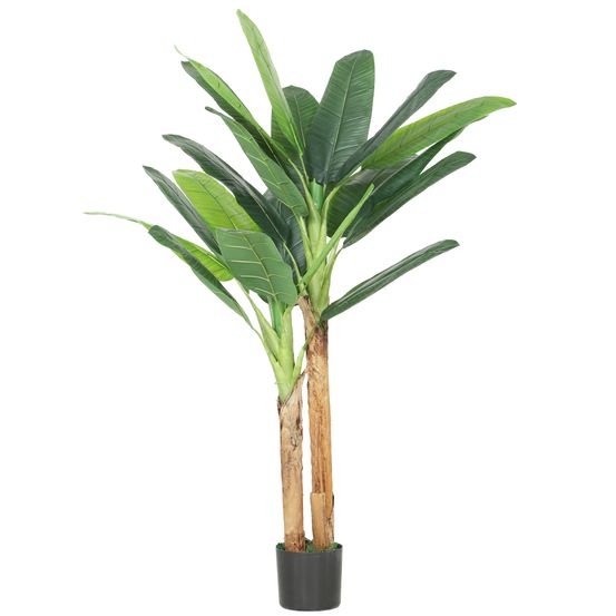 Bananier artificiel double tronc intérieur décoration tropicale facile 150cm