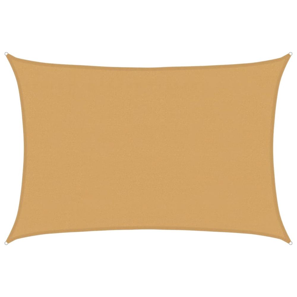 Voile d'ombrage 160 g/m² rectangulaire sable 4x5 m pehd