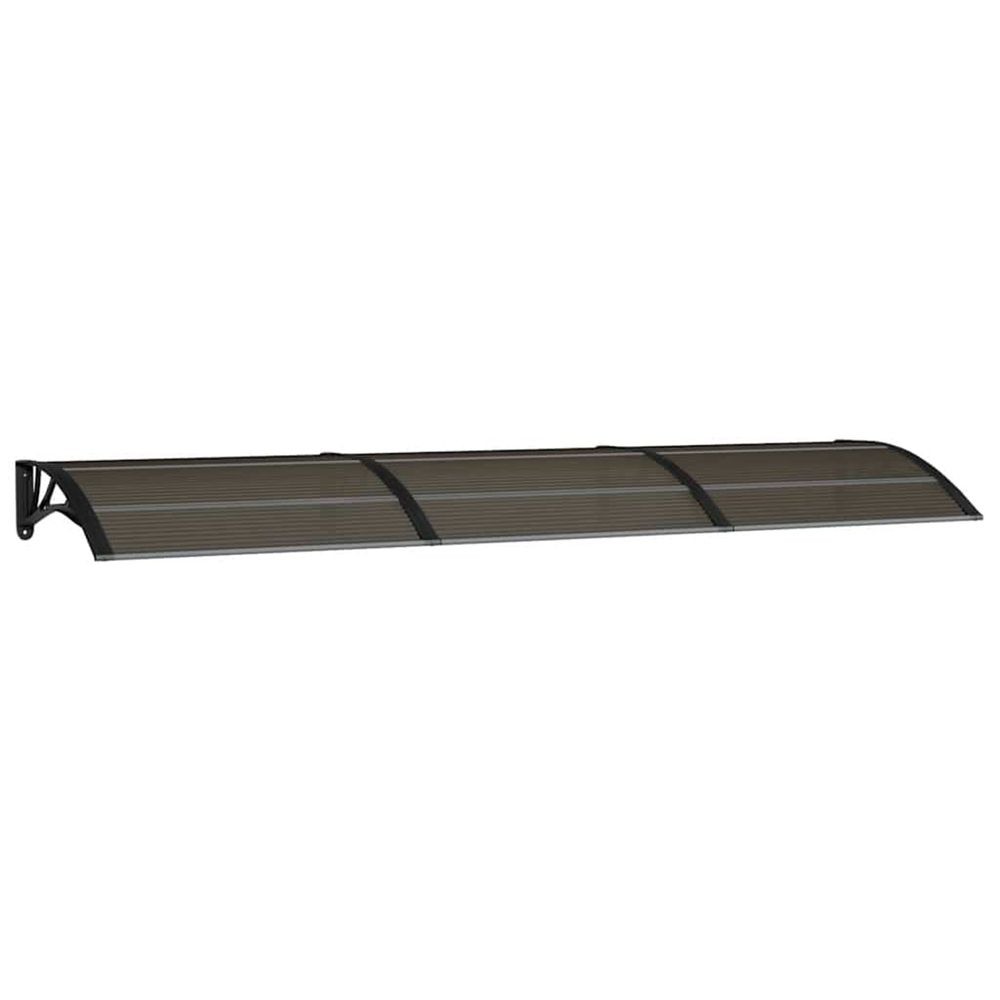 Auvent de porte noir 300x75 cm polycarbonate