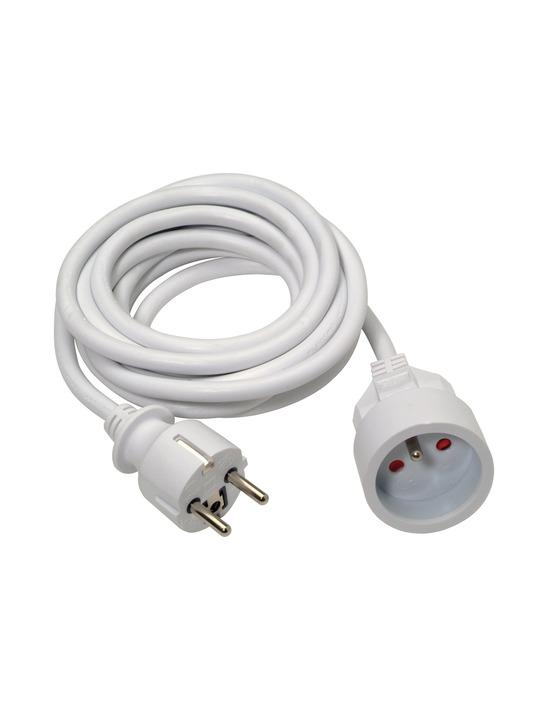 Rallonge 3g1,5mm² pvc 3m blanche