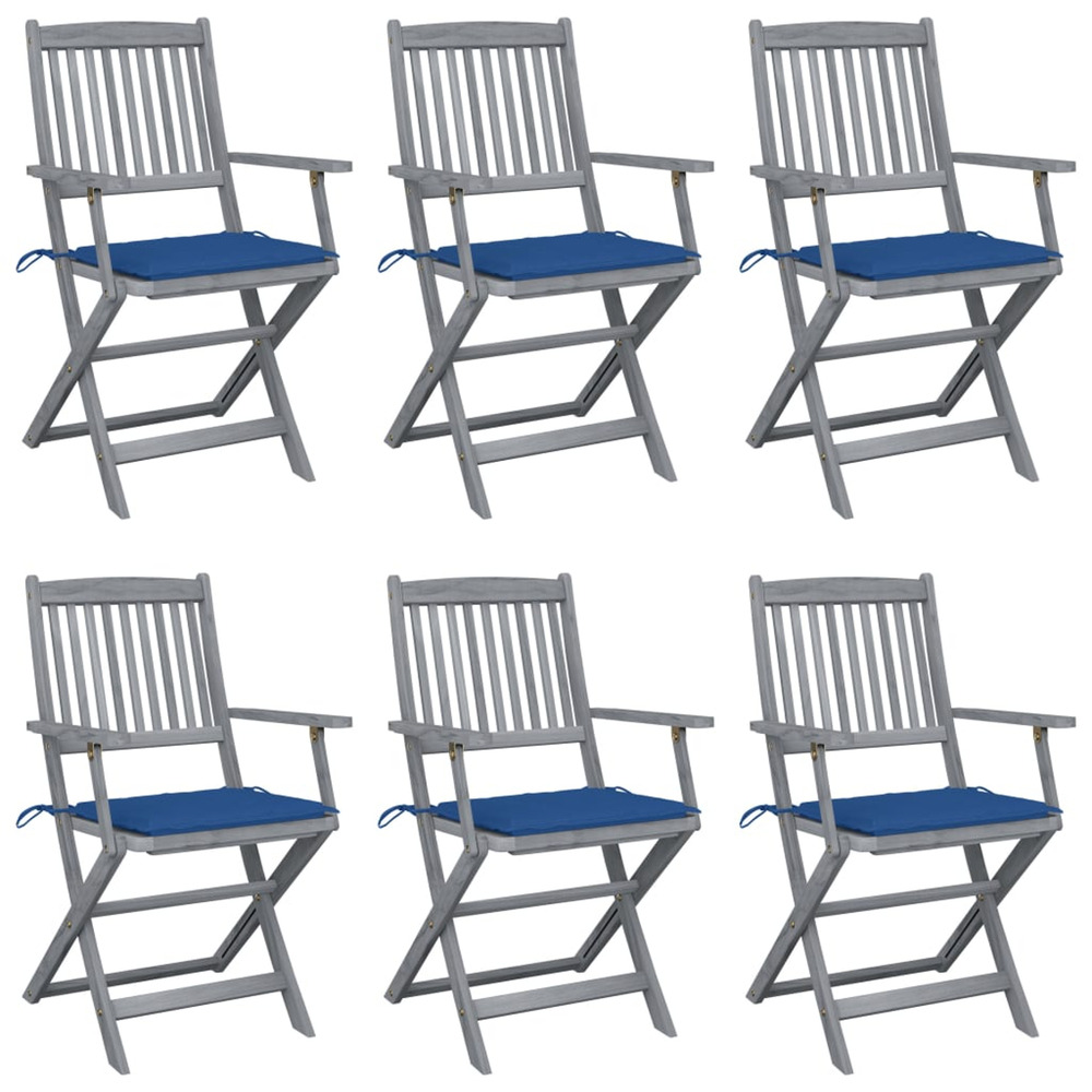 Chaises pliables d'extÃ©rieur 6 pcs