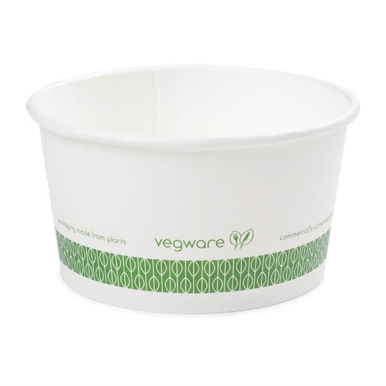 Bol à soupe ou glace compostable 230 ml série 90 - vegware - lot de 1000
