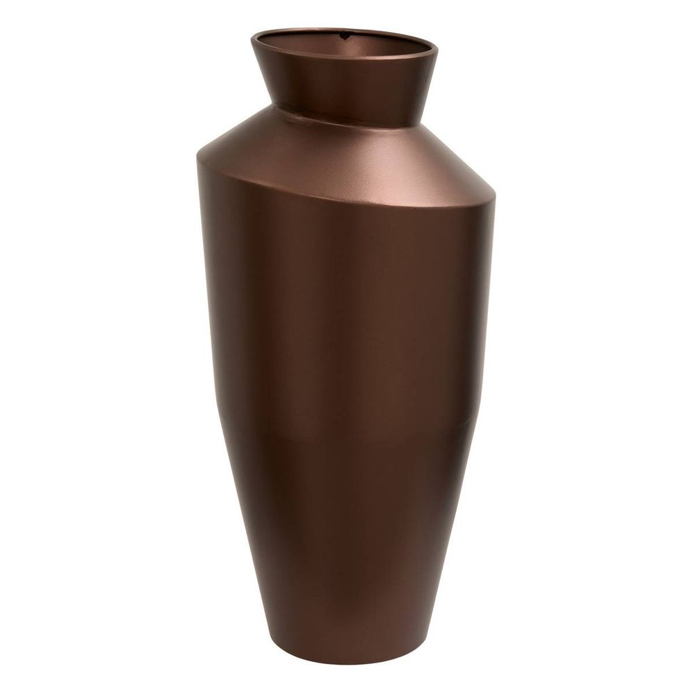 Vase en métal barrel h.40cm chocolat