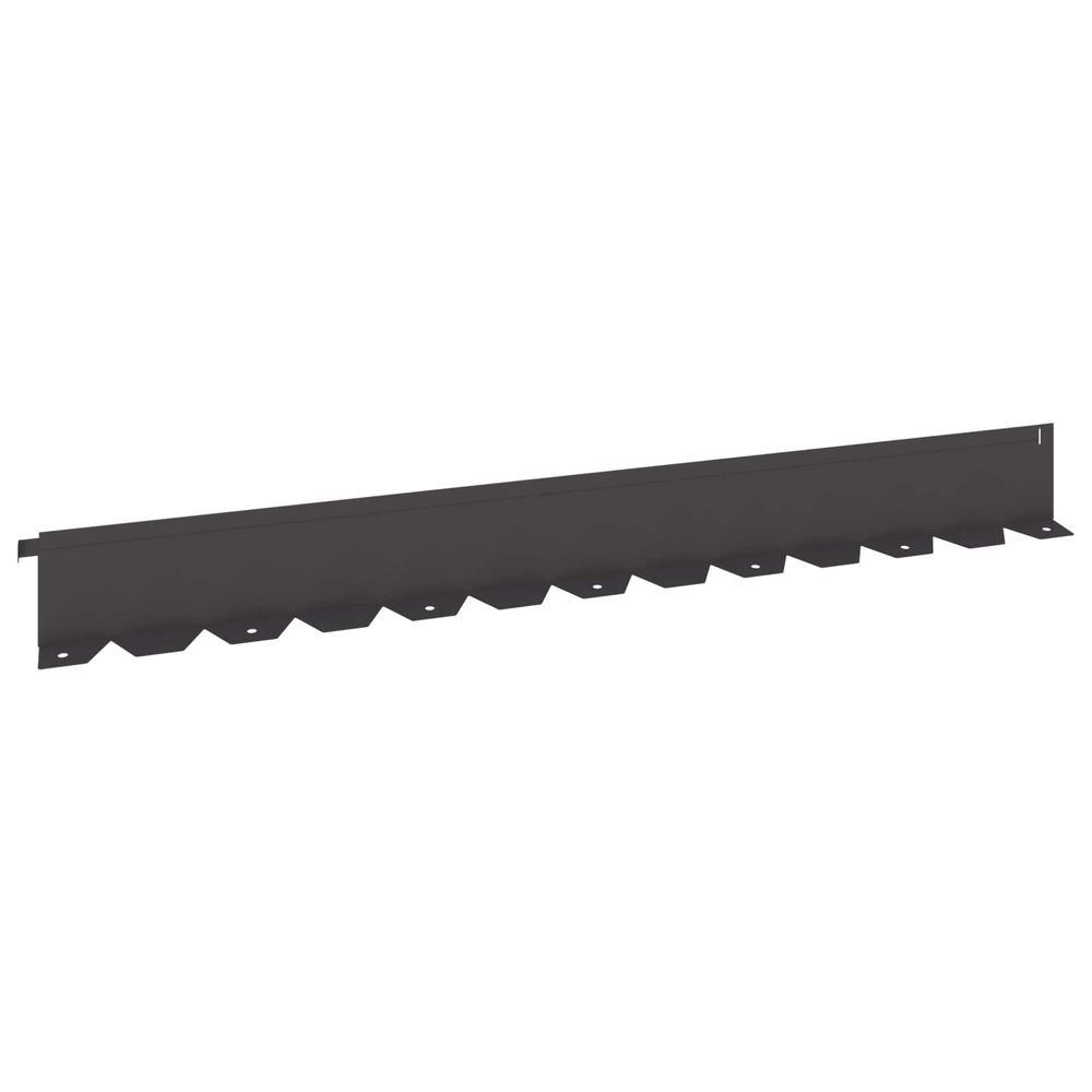 Bordure de pelouse 20 pc 102 x 10 x 4 cm acier noir
