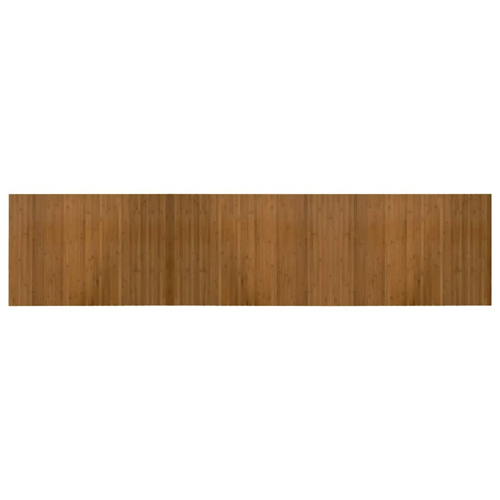 Tapis rectangulaire marron 70x300 cm bambou