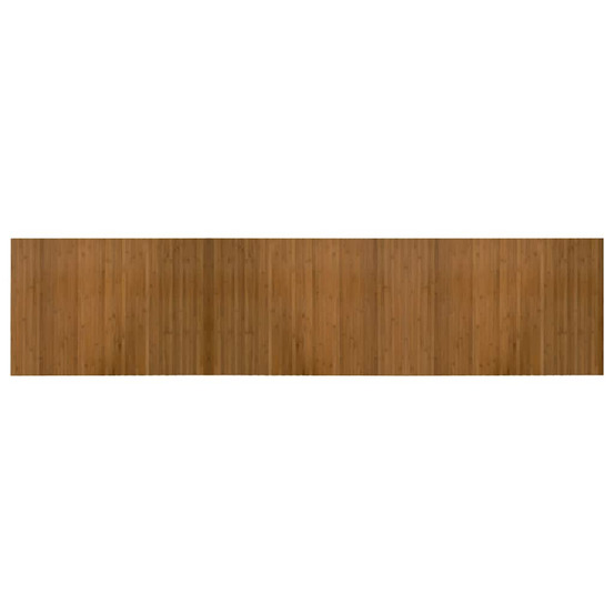 Tapis rectangulaire marron 70x300 cm bambou