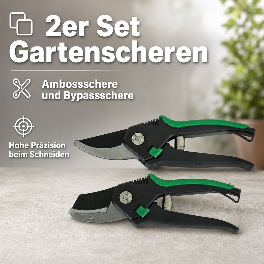 Sécateur de jardin, lot de 2