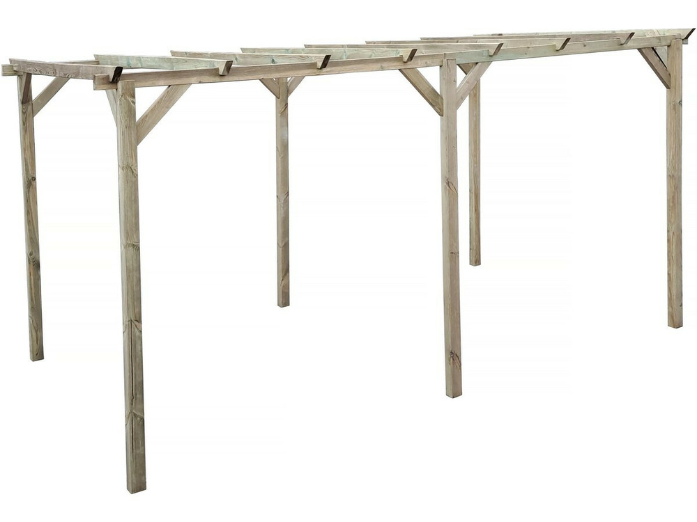 Carport voiture en bois sunny 3 x 5 m