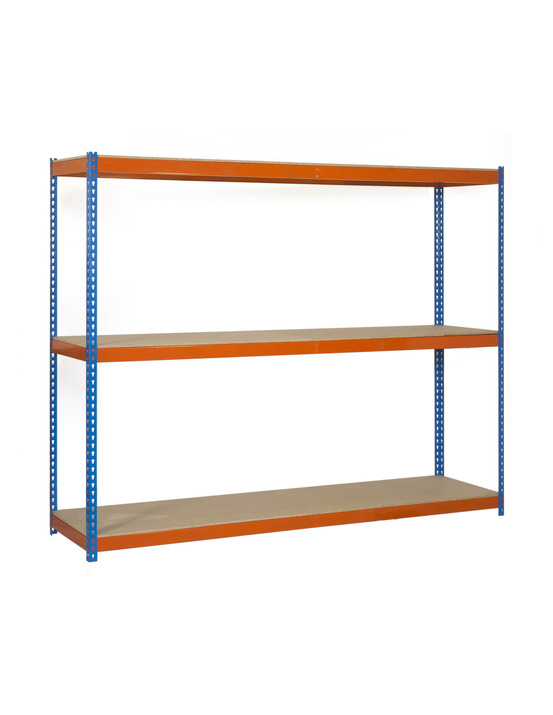 Etagère sans vis simonforte 1806-3 chipboard bleu/orang/bois bleu/orange/bois 2000x1800x600 - simonrack