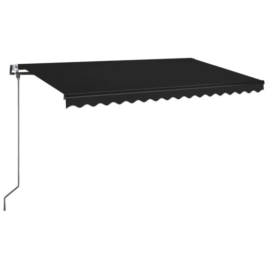 Auvent automatique et capteur de vent led 450x350 cm anthracite