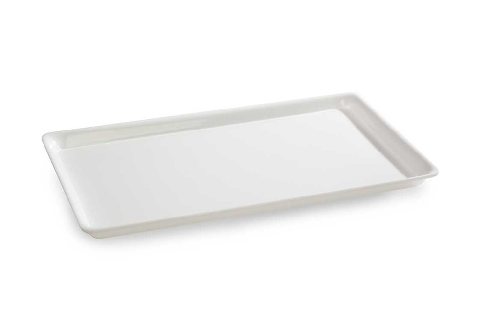 Plat en plexiglas grande surface blanc 415x260x17mm - matériel chr pro