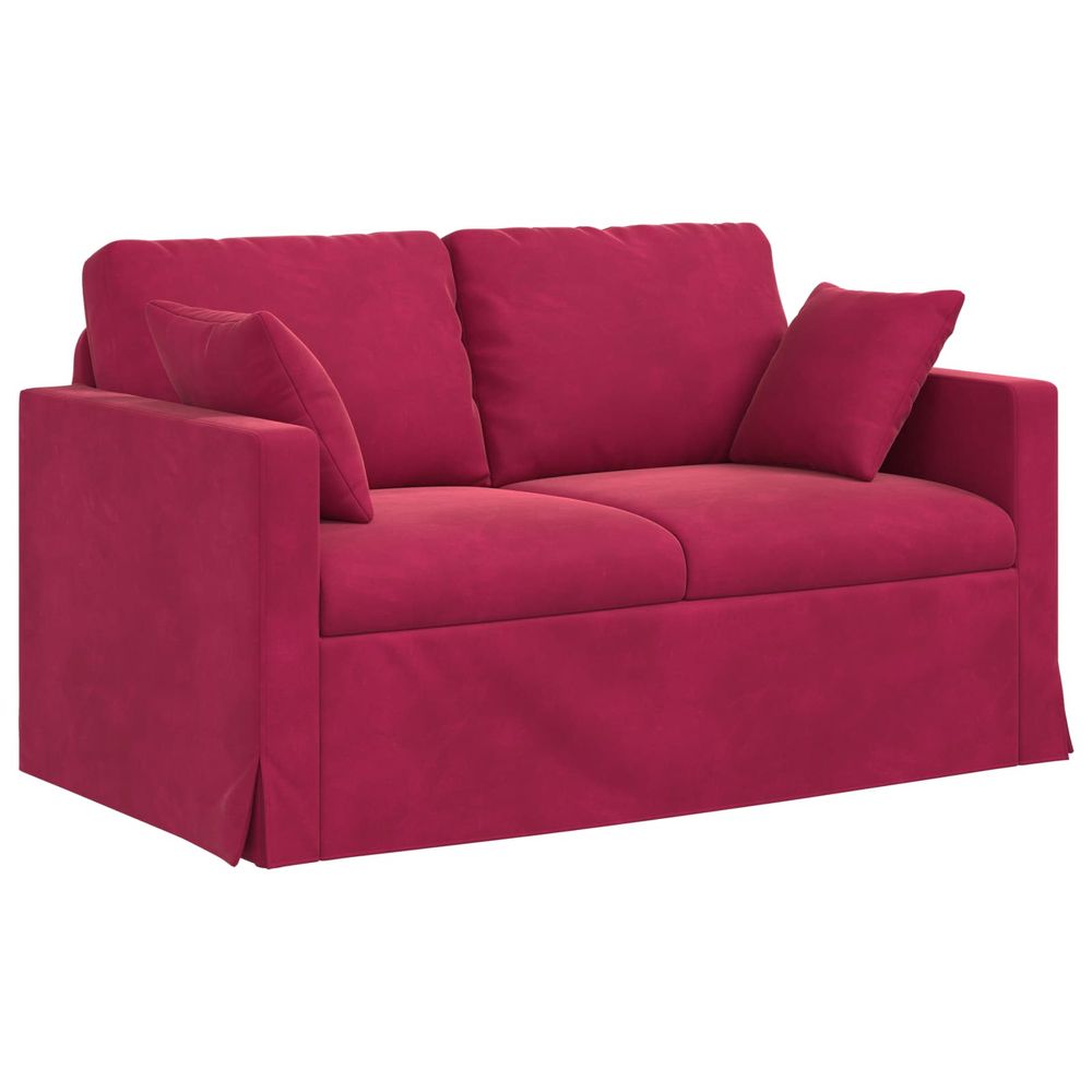 Canapé bordeaux 138 x 78 x 80 cm velours