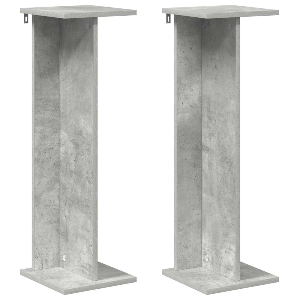 Support de plante 2 pièces gris béton 25 x 25,5 x 80,5 cm
