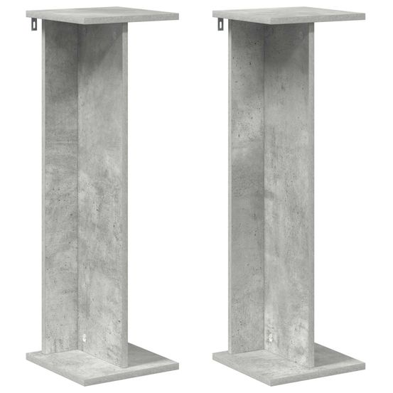 Support de plante 2 pièces gris béton 25 x 25,5 x 80,5 cm