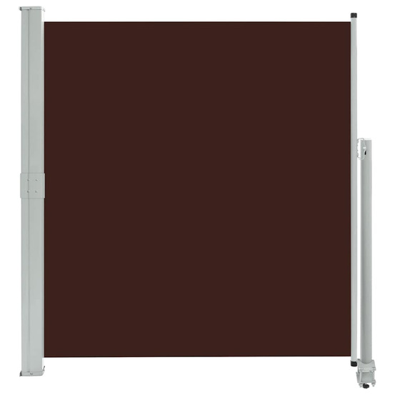 Auvent latéral rétractable de patio 140 x 300 cm marron