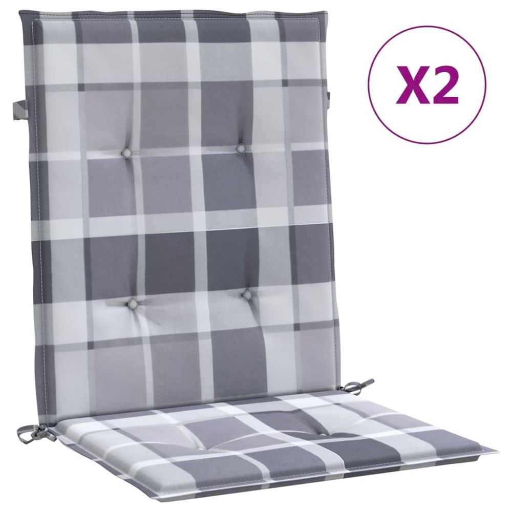 Coussins de chaise de jardin 2 pc tissu oxford 100 x 50 x 3 cm