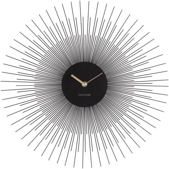 Horloge en métal peony 45 cm noir