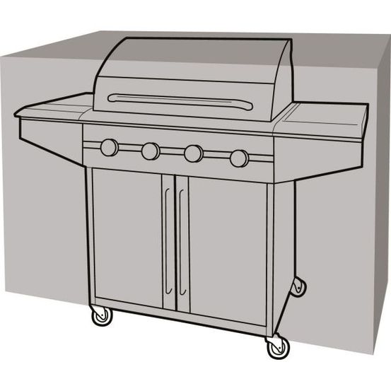 Housse de protection barbecue rectangulaire 165 cm de long