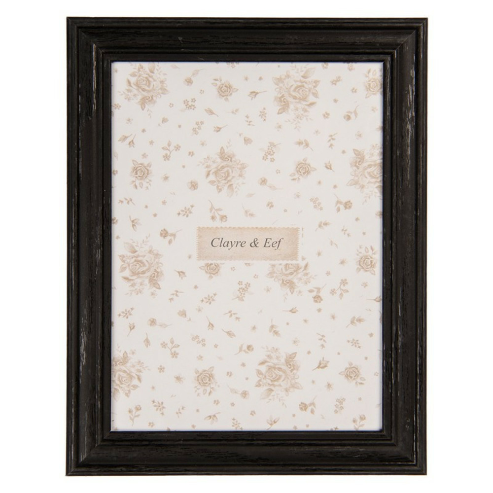 Cadre photo noir bois 14x2x19cm