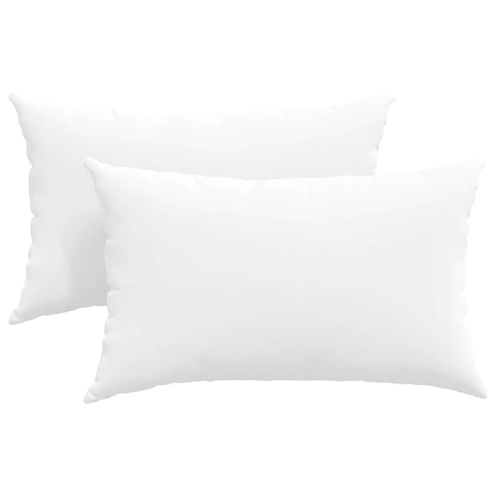 Coussins de canapé 2 pc tissu blanc 50 x 30 cm