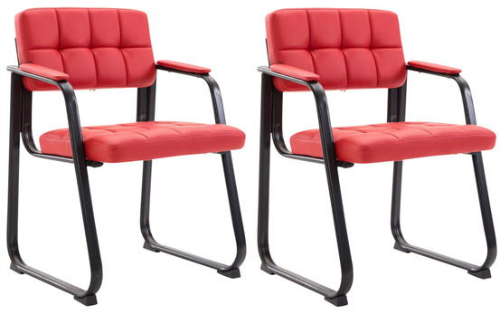 Lot de 2 chaises visiteur canada b simili cuir