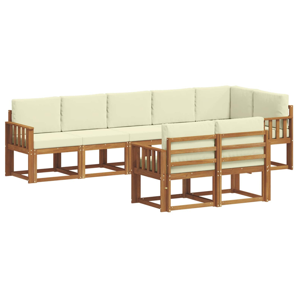 Ensemble de canapés d'extérieur 8 pcs naturel et crème