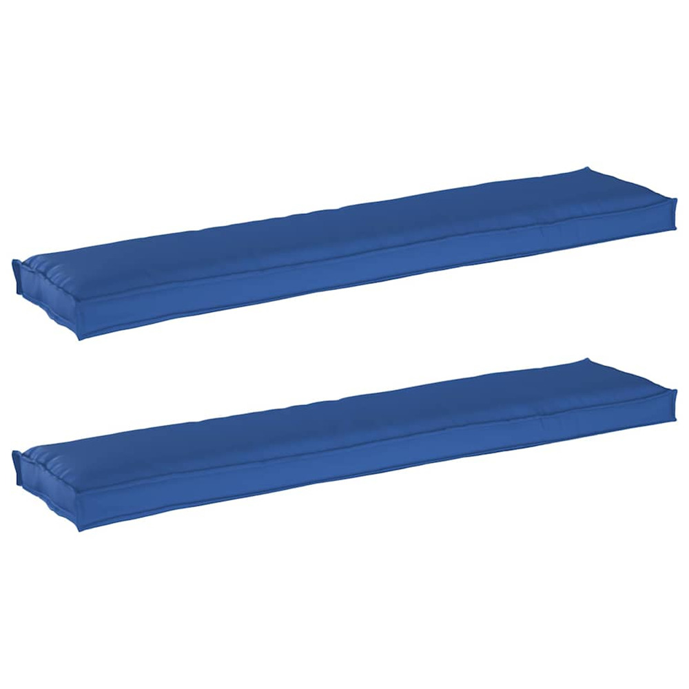 Set de coussins de palette 2 pcs bleu royal 180 x 40 x 8 cm
