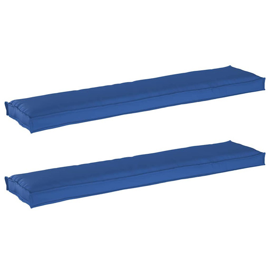Set de coussins de palette 2 pcs bleu royal 180 x 40 x 8 cm
