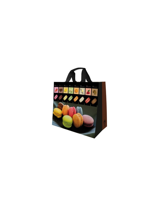 Cabas pp tisse macarons 30l 37x36cm - sans marque