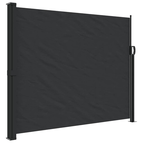Auvent latéral rétractable noir 160x300 cm