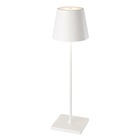 Lampe de table sans fil led kelly white blanc métal h39cm