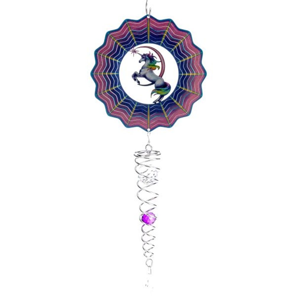 Mobile à vent original crystal tail licorne
