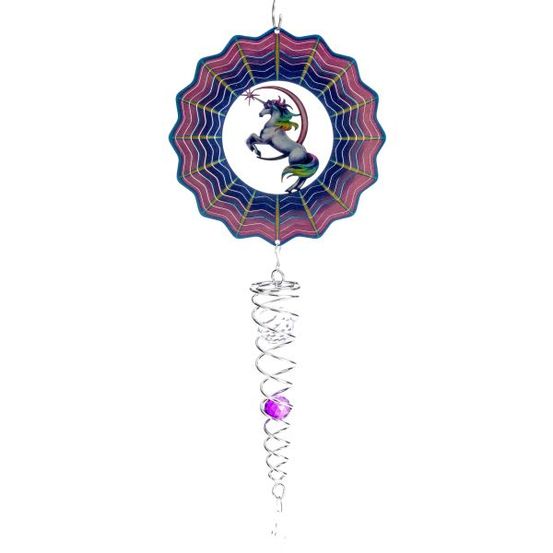 Mobile à vent original crystal tail licorne