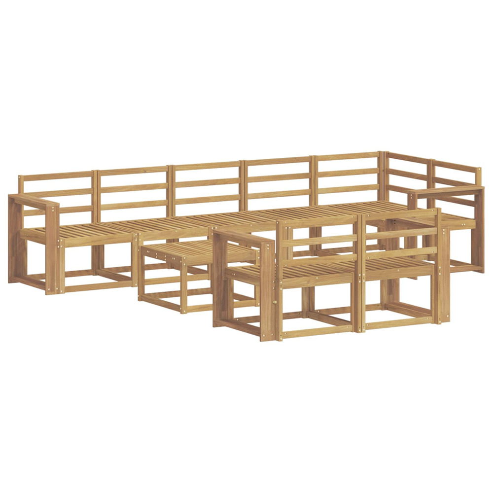 Ensemble de canapés d'extérieur 9 pcs blanc